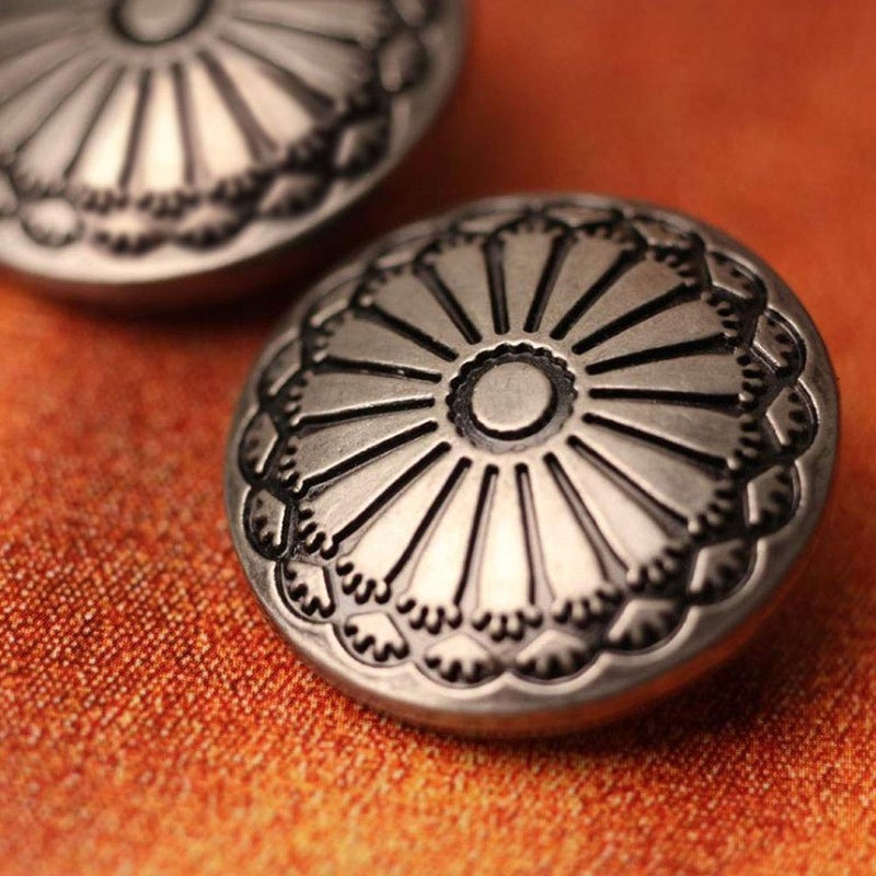 Wixine 10Pcs 23mm Flower Metal Silver Shank Sewing Buttons DIY Sewing Jacket Coat - Image 5